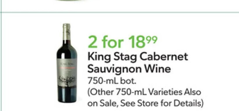 King Stag Cabernet Sauvignon Wine at Publix