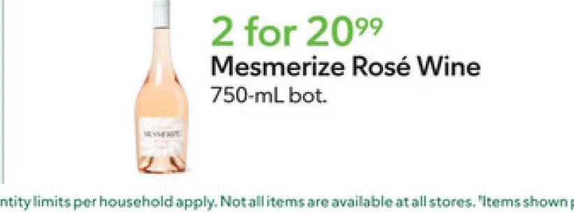 Mesmerize Rosé Wine at Publix