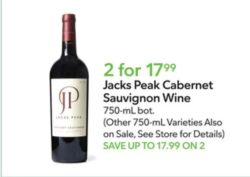 Jacks Peak Cabernet Sauvignon Wine at Publix
