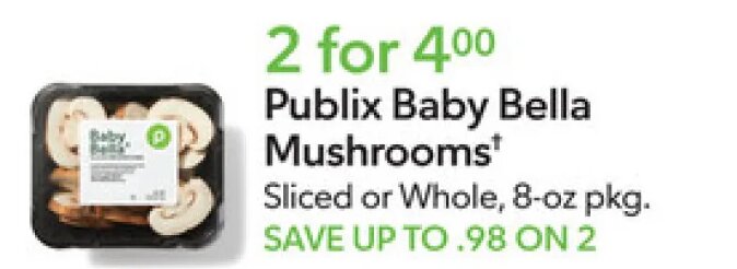 Publix Baby Bella Mushrooms
