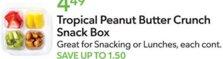 Tropical Peanut Butter Crunch Snack Box