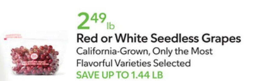 Red or White Seedless Grapes