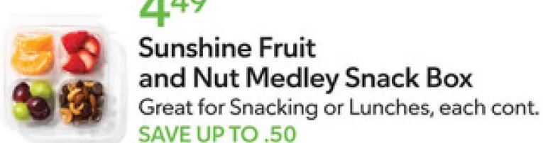 Sunshine Fruit and Nut Medley Snack Box
