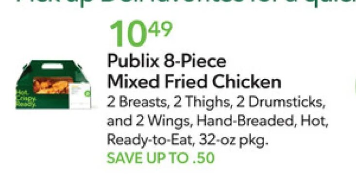 Publix 8-Piece Mixed Fried Chicken at Publix