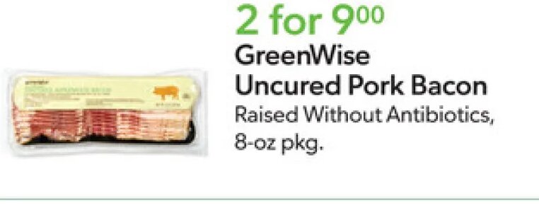 GreenWise Uncured Pork Bacon at Publix