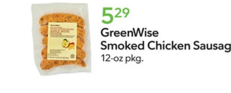 GreenWise Smoked Chicken Sausage at Publix