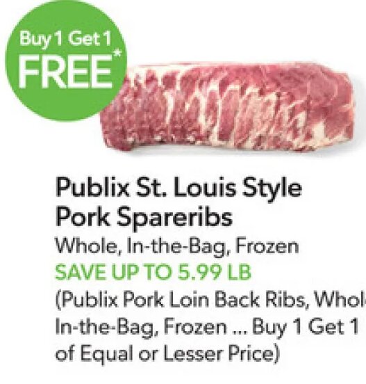 Publix St. Louis Style Pork Spareribs