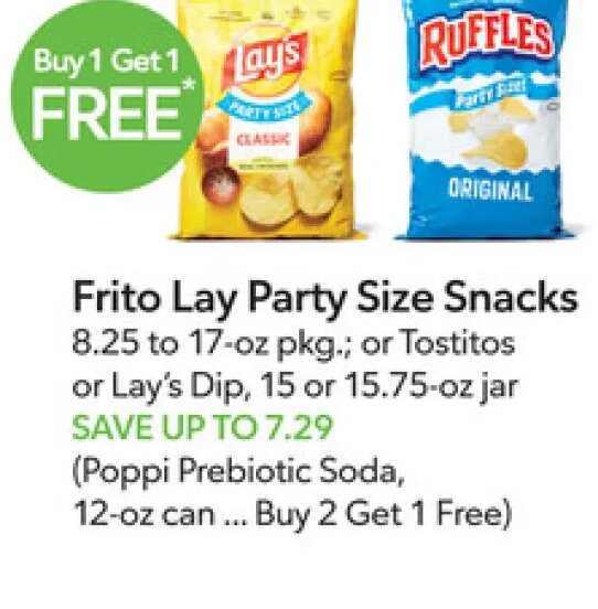 Frito Lay Party Size Snacks