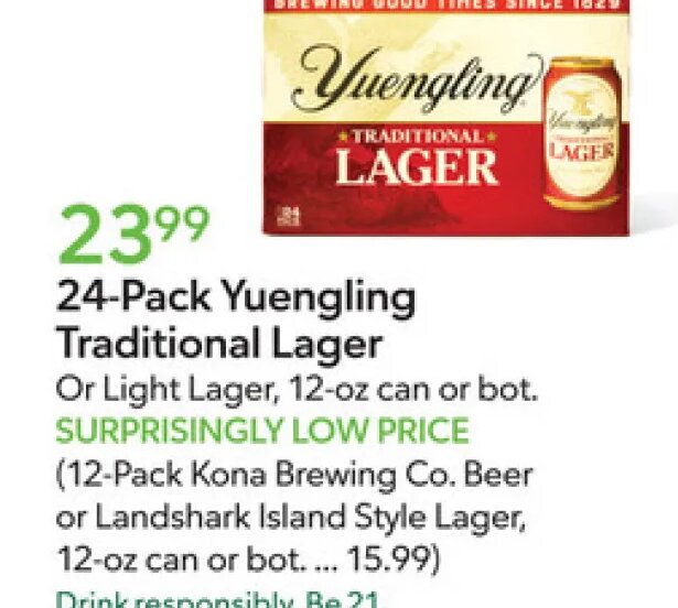 24-Pack Yuengling Traditional Lager