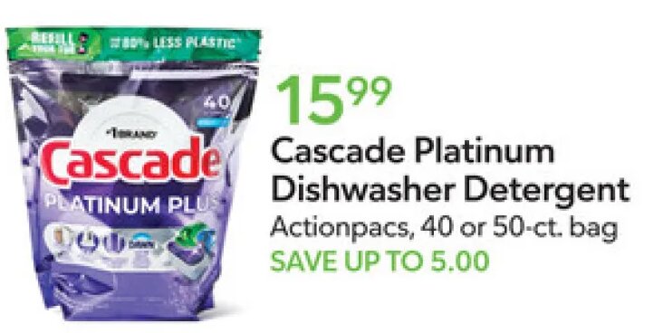 Cascade Platinum Dishwasher Detergent