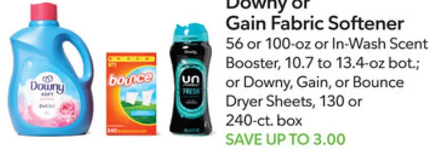 Downy or Gain Fabric Softener