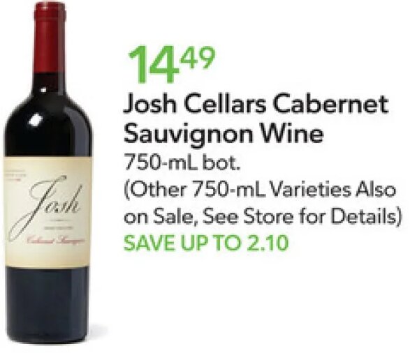 Josh Cellars Cabernet Sauvignon Wine at Publix