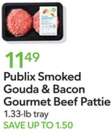 Publix Smoked Gouda & Bacon Gourmet Beef Patties at Publix