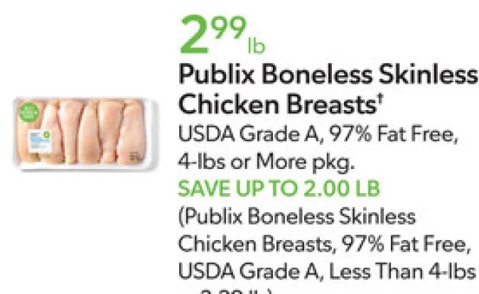Publix Boneless Skinless Chicken Breasts at Publix