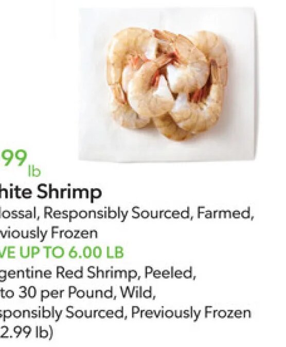 White Shrimp at Publix