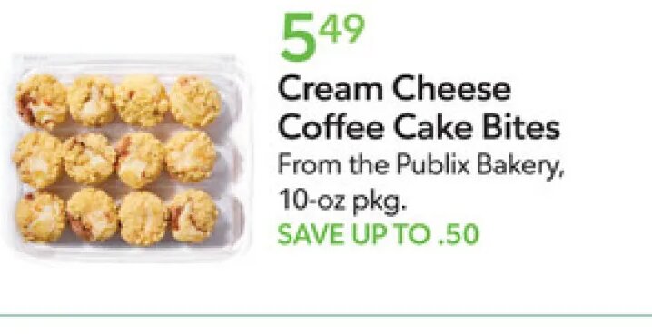 Cream Cheese Coffee Cake Bites