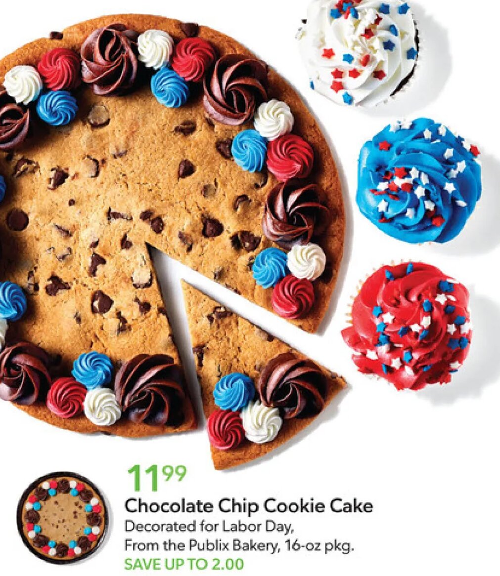 Chocolate Chip Cookie Cake at Publix