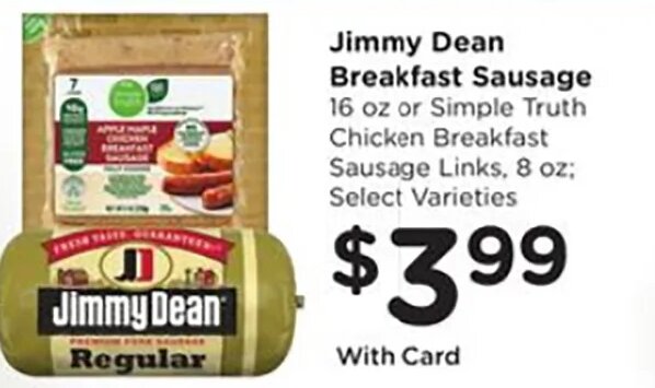 Jimmy Dean Breakfast Sausage at Ralphs