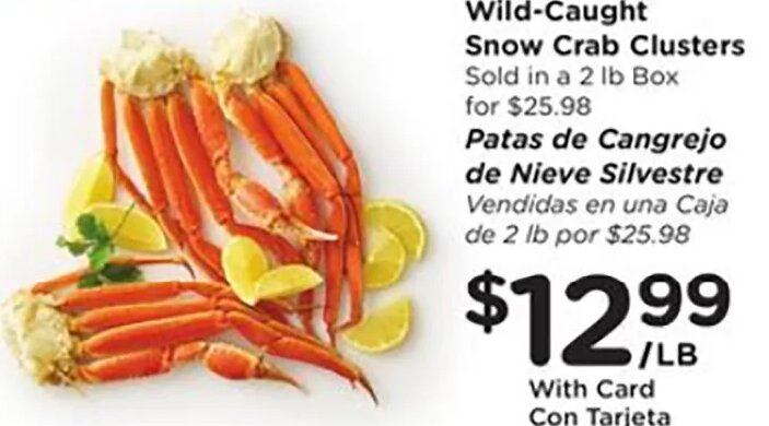 Wild-Caught Snow Crab Clusters