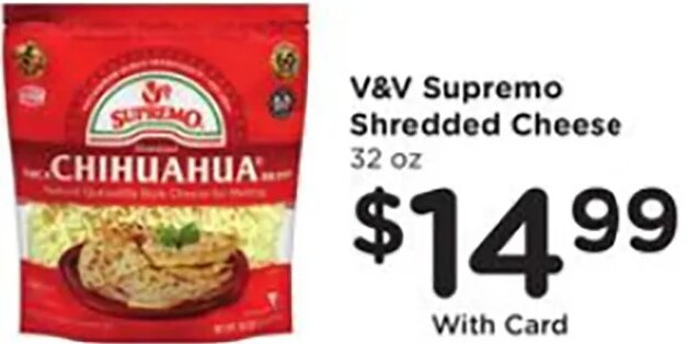 V&V Supremo Shredded Cheese