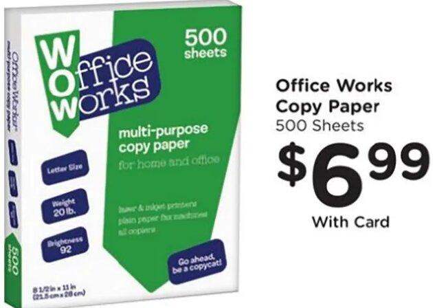 Office Works Copy Paper