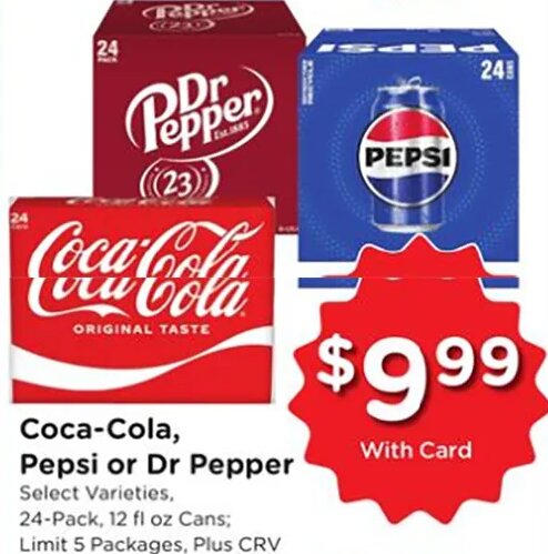 Coca-Cola, Pepsi or Dr Pepper