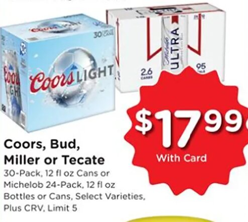 Coors, Bud, Miller or Tecate