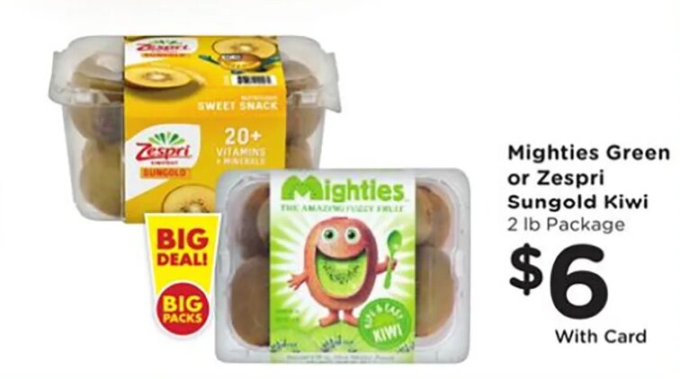 Mighties Green or Zespri Sungold Kiwi