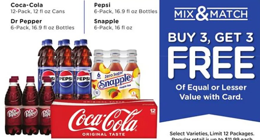 Coca-Cola, Pepsi, Dr Pepper, Snapple