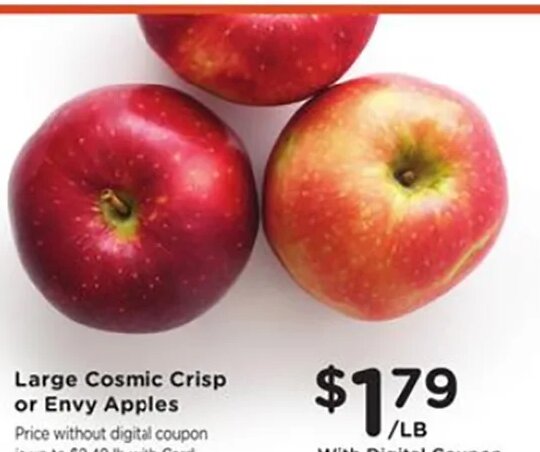 Large Cosmic Crisp or Envy Apples at Ralphs