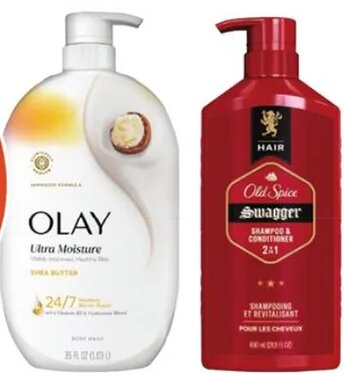 Olay Bodywash or Old Spice Shampoo + Conditioner at Ralphs
