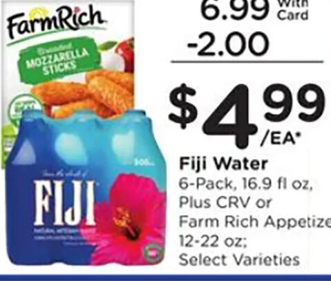 FarmRich Appetizer / Fiji Water