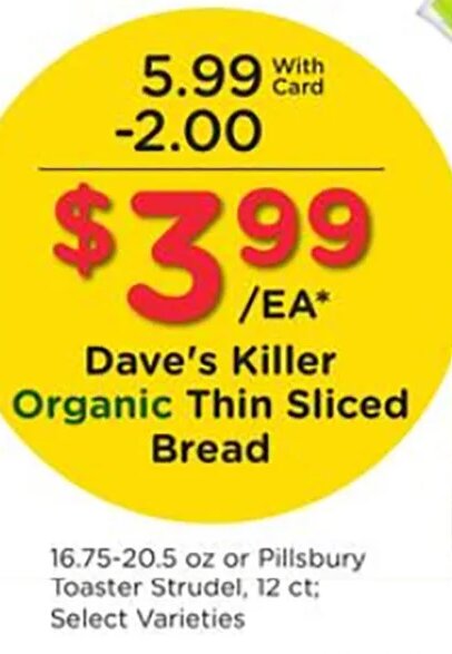 Dave's Killer Organic Thin Sliced Bread