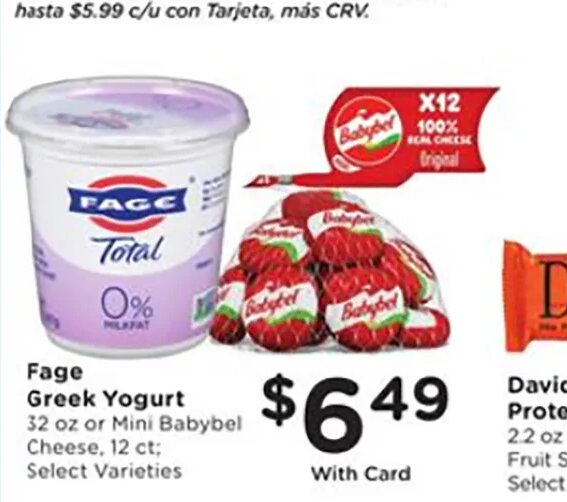 Fage Greek Yogurt or Mini Babybel Cheese