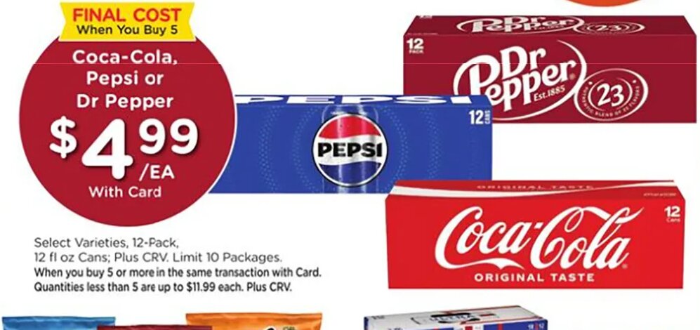 Coca-Cola, Pepsi or Dr Pepper