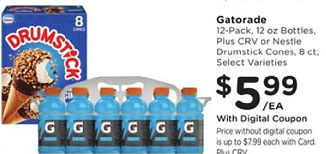 Gatorade / Drumstick Cones