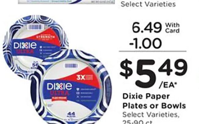Dixie Paper Plates or Bowls