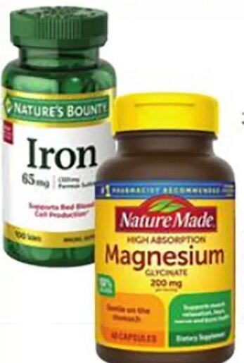 Nature Made or Nature's Bounty Supplements