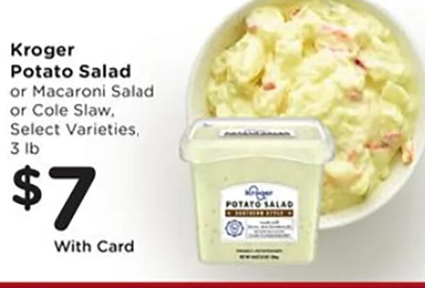 Kroger Potato Salad or Macaroni Salad or Cole Slaw at Ralphs