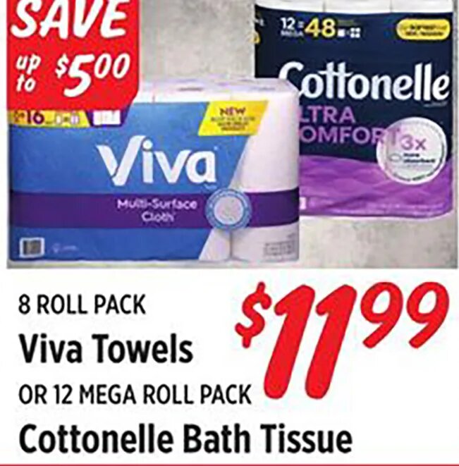Viva Towels OR Cottonelle Bath Tissue at Rouses