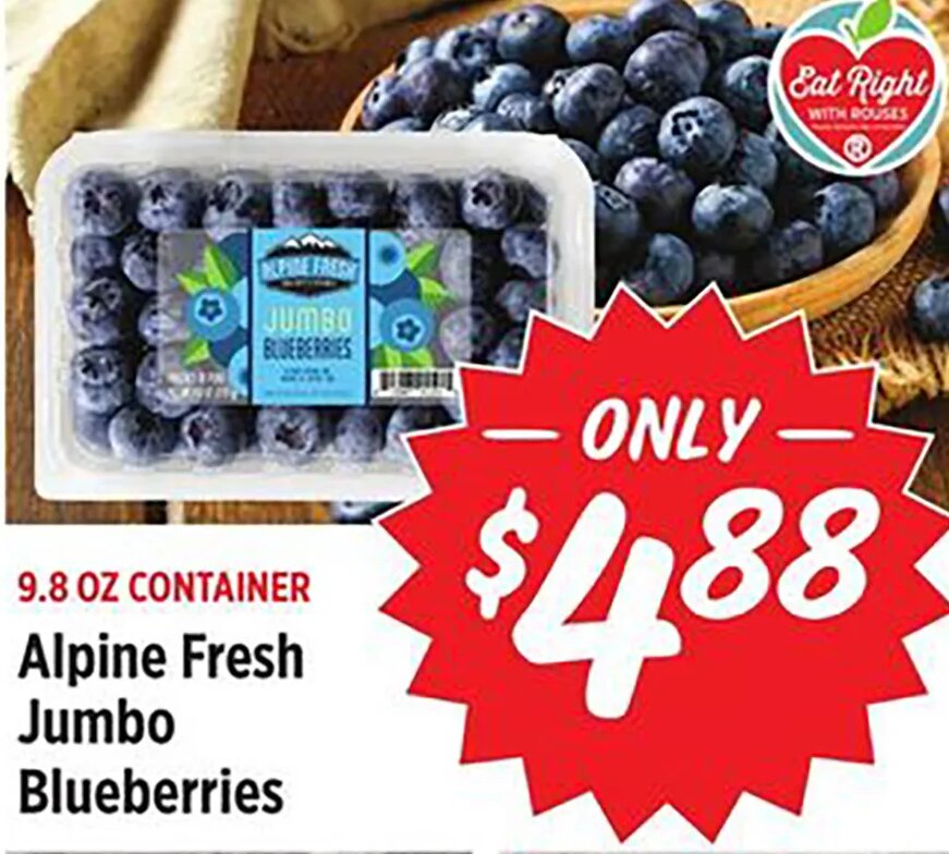 Alpine Fresh Jumbo Blueberries at Rouses