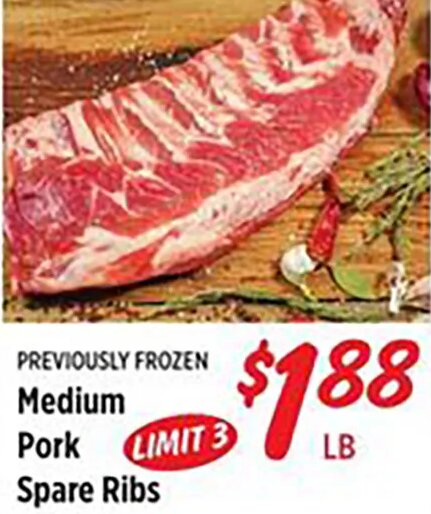 Medium Pork Spare Ribs at Rouses