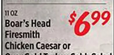 Boar's Head Firesmith Chicken Caesar or OvenGold Turkey Cobb Salad at Rouses