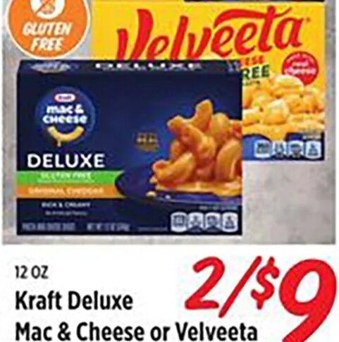 Kraft Deluxe Mac & Cheese or Velveeta Shells & Cheese at Rouses