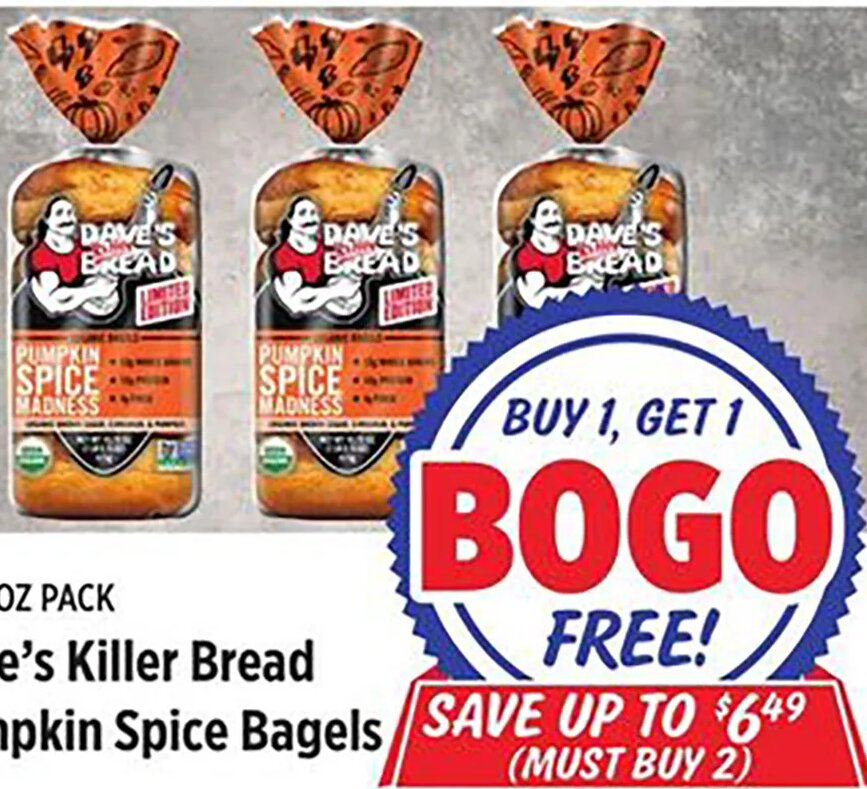 Dave's Killer Bread Pumpkin Spice Bagels