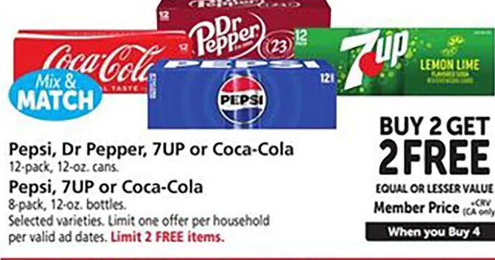 Pepsi, Dr Pepper, 7UP or Coca-Cola