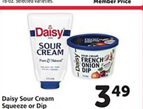 Daisy Sour Cream Squeeze or Dip