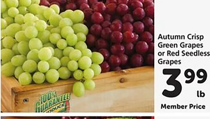 Autumn Crisp Green Grapes or Red Seedless Grapes at Safeway