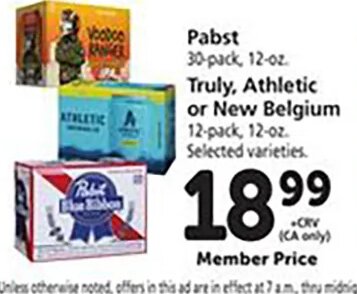 Pabst / Truly / Athletic / New Belgium at Safeway