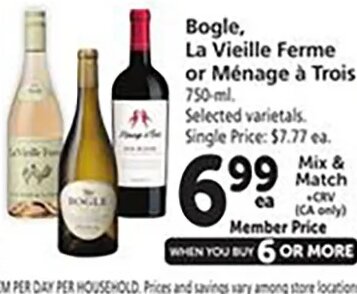 Bogle / La Vieille Ferme / Ménage à Trois